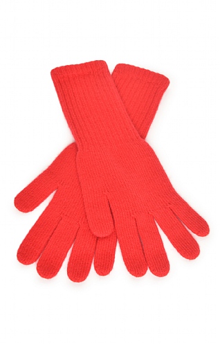 House Of Bruar Ladies Cashmere Long Glove - Red, Red