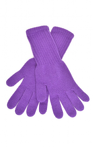 House Of Bruar Ladies Cashmere Long Glove, Violet