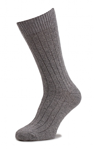 Men’s Ribbed Cashmere Socks