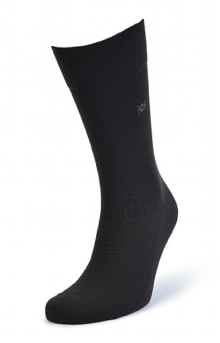 Mens Leeds Plain Socks, Dark Brown