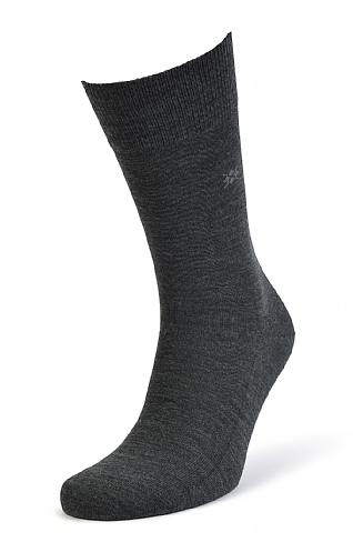 Mens Leeds Plain Socks, Dark Grey