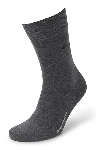 Mens Leeds Plain Socks, Medium Grey