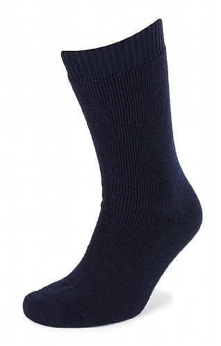 Barbour Wellington Calf Sock - Navy Blue, Navy