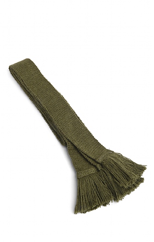 House of Cheviot Plain Sock Ties, Dk Olive Gc