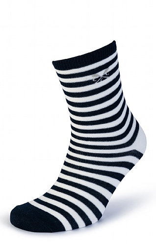 Ladies Crew Clothing 3 Pack Bamboo Socks - Navy/White, Navy/White