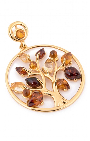 Amber Tree of Life Pendant