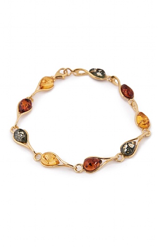Amber and Gold Bracelet