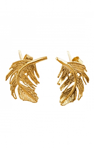 Alex Monroe Feather Stud Earrings