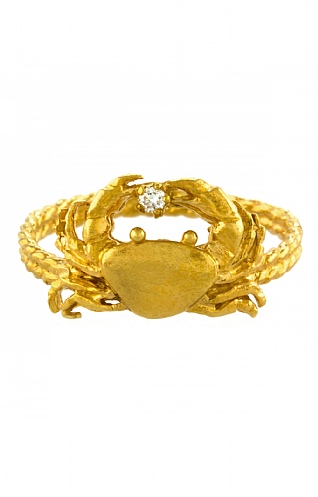 Alex Monroe Cheeky Crab Ring