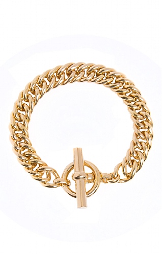 Tilly Sveaas Large Gold Curb Linked Bracelet Tilly Sveaas Large Gold Curb Linked Bracelet