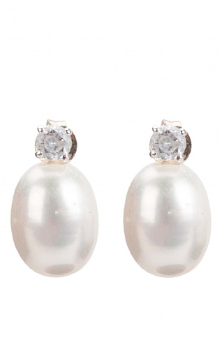 Pearls of the Orient Pearl Button Earrings