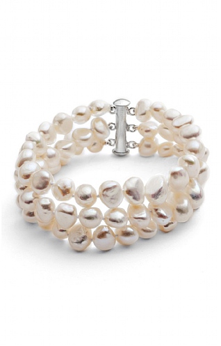 Pearls of the Orient Triple Strand Pearl Bracelet Pearls of the Orient Triple Strand Pearl Bracelet