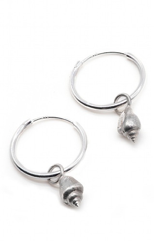 Dainty London Tiny Seashell Hoops