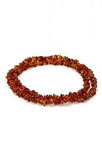 Amber Chip Bead Necklace