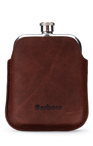 Barbour Leather Hip Flask