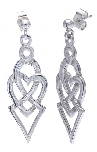 Shetland Jewellery Celtic Heart Drop Earrings