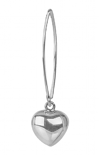 Tianguis Jackson Silver Small Bulbous Heart Drop Earrings