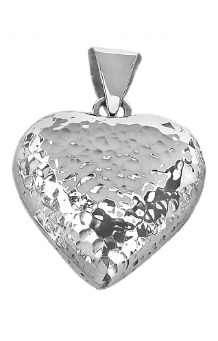Tianguis Jackson Silver Hammered Bulbous Heart Earrings