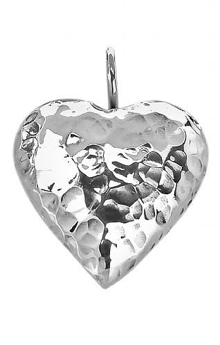 Tianguis Jackson Silver Hammered Bulbous Heart Pendant