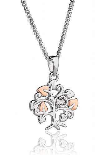Clogau Silver and Rose Gold Tree of Life Pendant