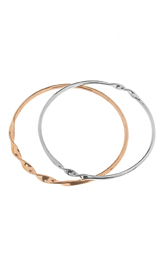 Tianguis Jackson Silver and Copper Twist Bangles