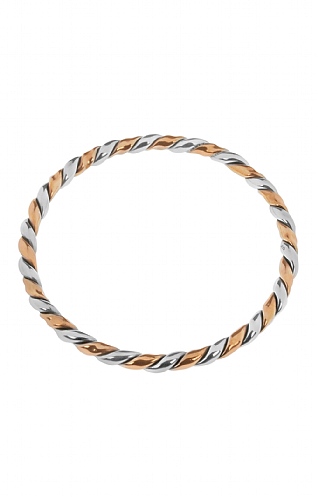 Tianguis Jackson Silver and Copper Rope Bangle