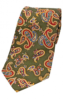 Large Paisley Silk Tie