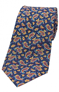 Small Paisley Pattern Silk Tie