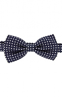 Polka Dot Woven Silk Bow Tie