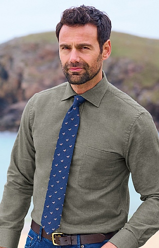 Partridge Wool Blend Tie Partridge Wool Blend Tie