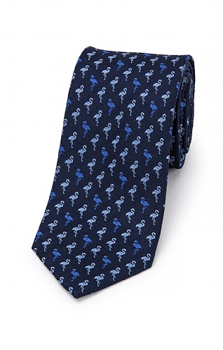 Flamingo Woven Silk Tie