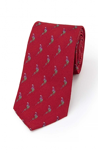 Parrot Woven Silk Tie
