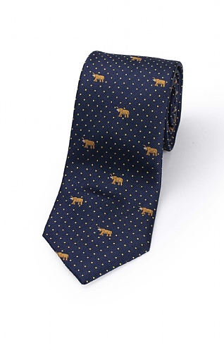 Elephant Woven Silk Tie