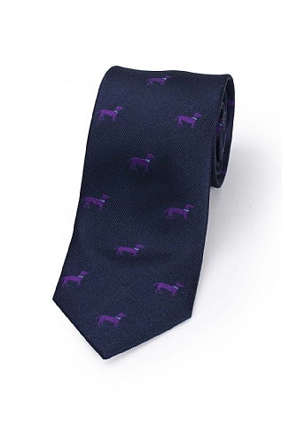 Sausage Dog Woven Silk Tie