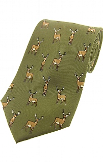 Printed Silk Stag Tie Printed Silk Stag Tie
