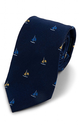 Boat Woven Silk Tie Boat Woven Silk Tie