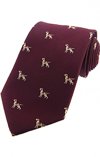 Dog Woven Silk Tie