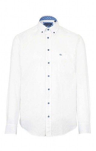 Baileys Oxford Print Trim Shirt