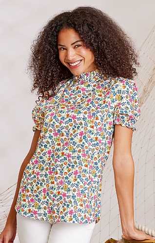 Ladies ruffle tops outlet