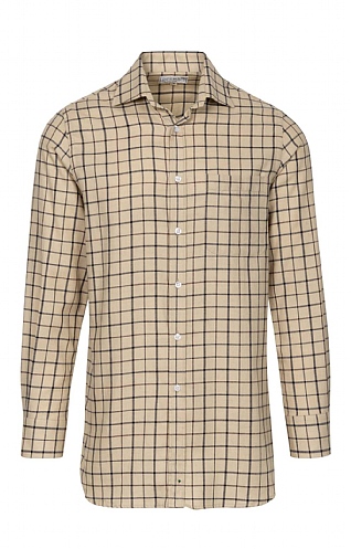 Men’s Cotton & Wool Tattersall Shirt