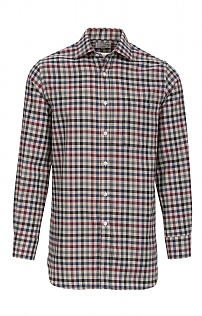 Men’s Cotton & Wool Tattersall Shirt