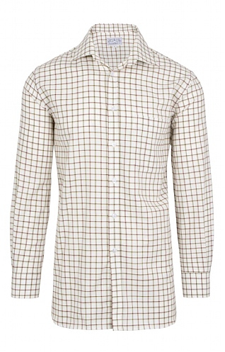 Men’s Cotton & Wool Tattersall Shirt