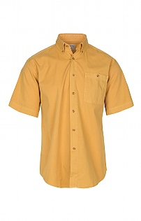 Short Sleeve Sulphur Washed Cotton Shirt