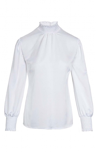 Shirred Collar Blouse
