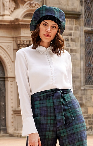 Covered Button Blouse Covered Button Blouse