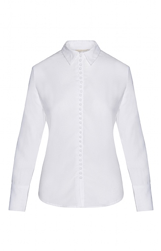 Covered Button Blouse
