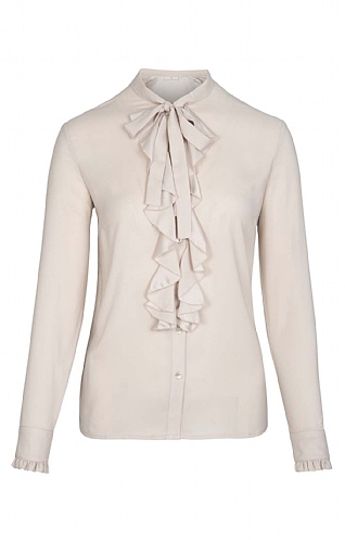 Crimped Frill Front Blouse