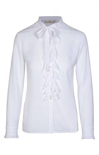 Crimped Frill Front Blouse