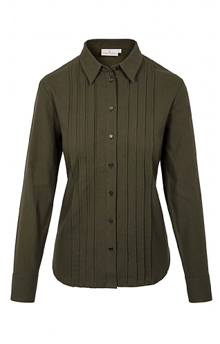 Pleated Front Pure Cotton Blouse