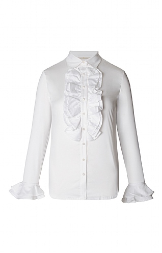 Ladies Cotton Ruffle Blouse - House of 